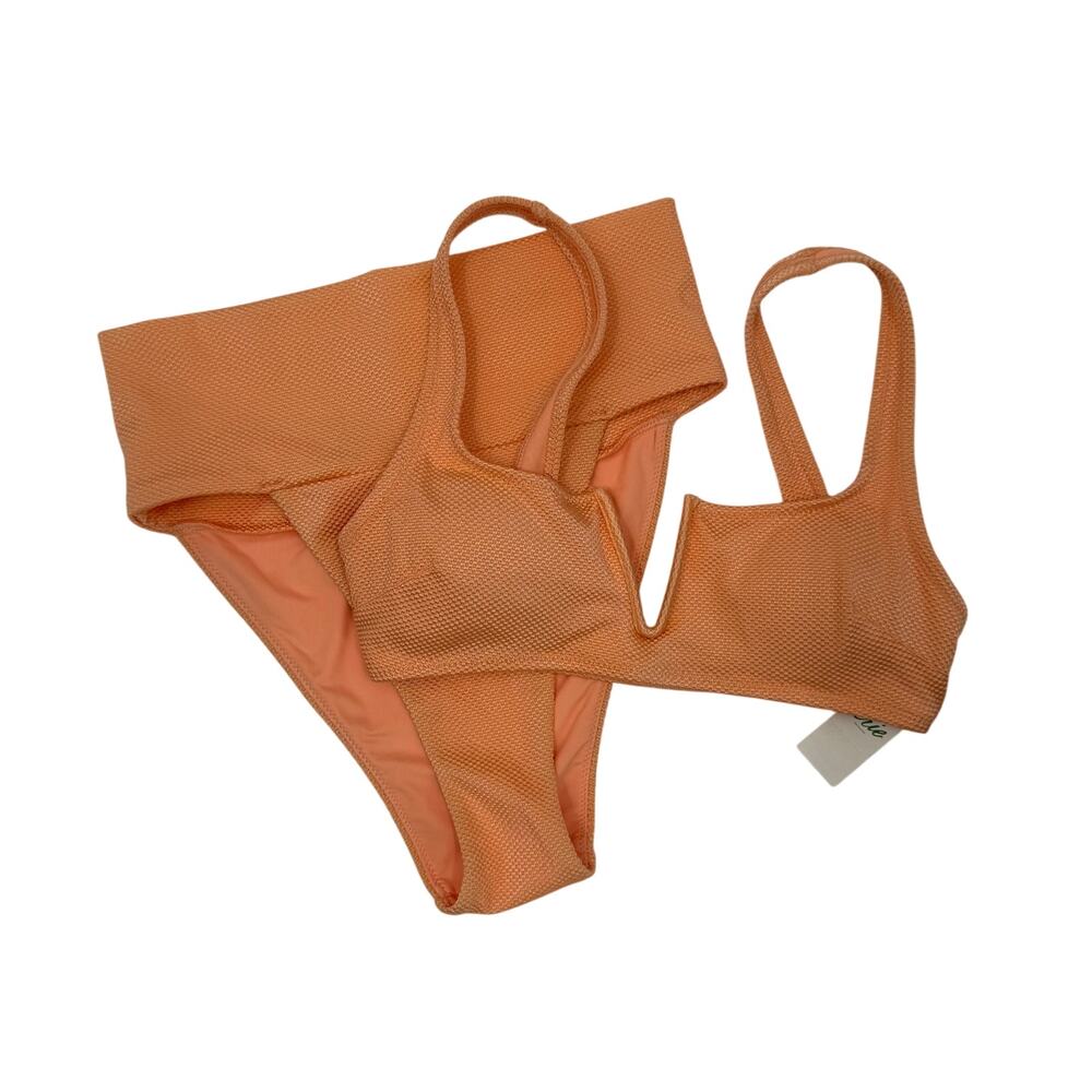 Aerie Bikini Set Size XS/Small Real Good Bottom Textured High Waist Swim NWT